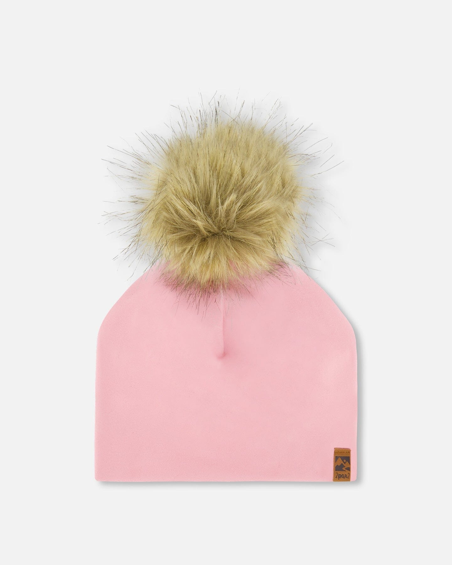 Solid Jersey Detachable Pompom Hat Pale Pink - G30W20_543