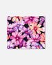 Printed Neck Tube Black With Pink And Orange Flowers - G30W21_003