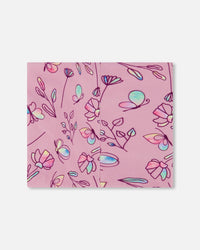 Printed Neck Tube Lilac And Multicolored Butterfly - G30W21_005