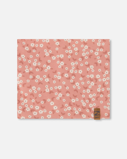 Printed Neck Tube Small White Flowers On Pale Pink - G30W21_006