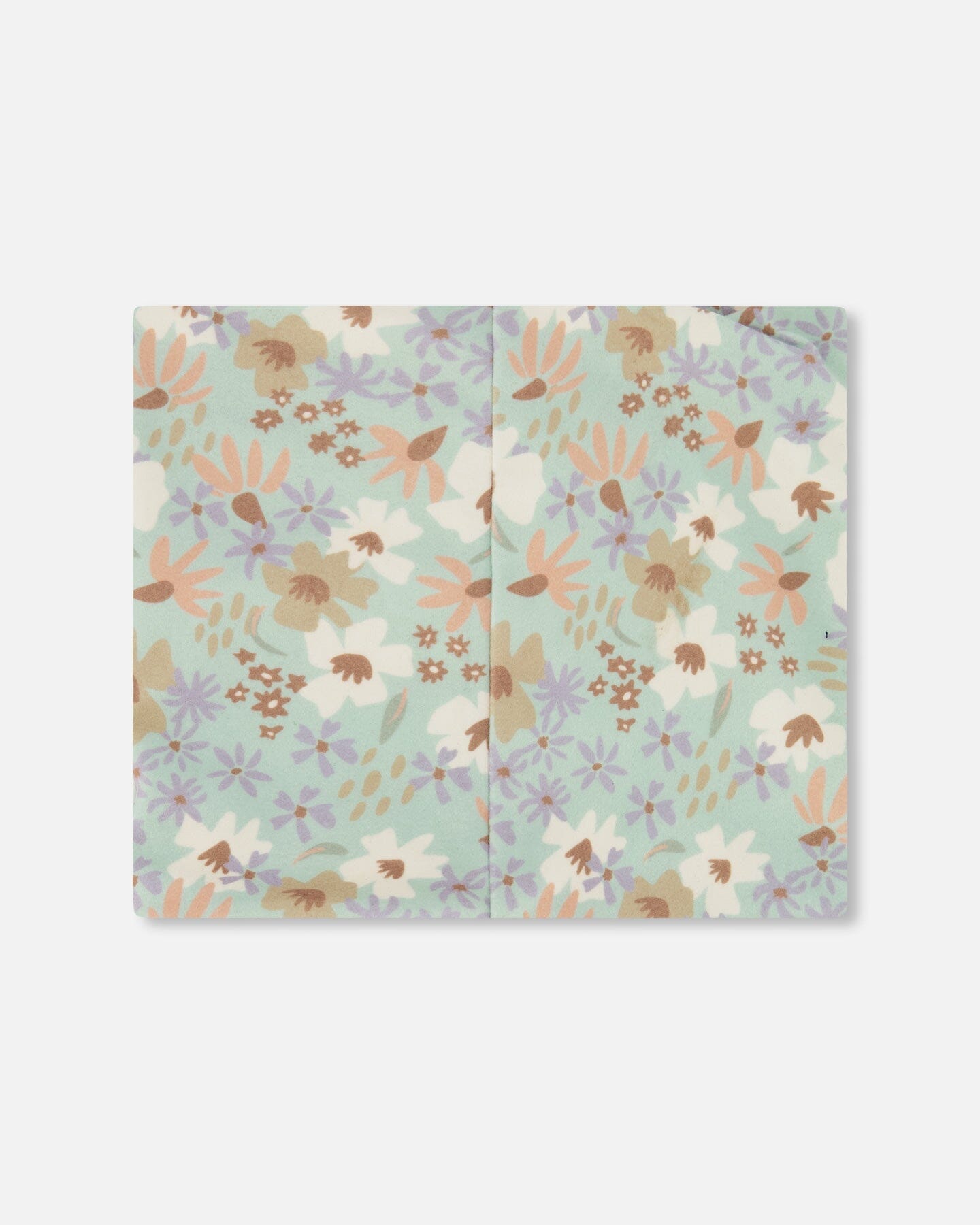 Printed Neck Tube Small White Flowers On Turquoise And Lilac - G30W21_007