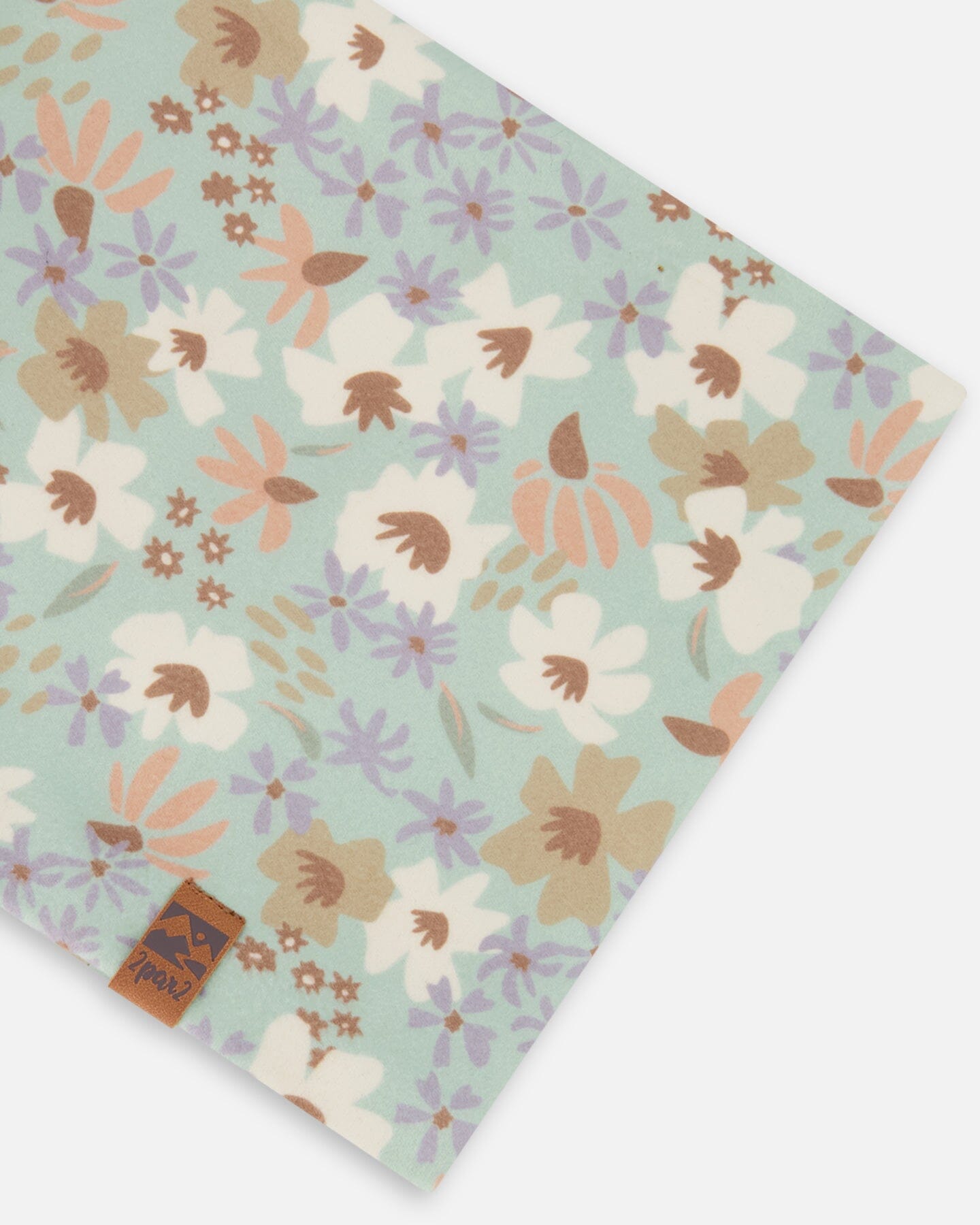 Printed Neck Tube Small White Flowers On Turquoise And Lilac - G30W21_007