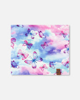 Printed Neck Tube Butterflies On Multicolored Background