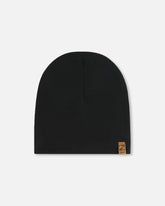 Solid Beanie Hat Black