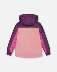 Colorblock Mid-Season Jacket Pale Pink, Fuchsia, And Mauve - G30W46_543