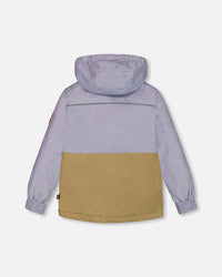 Colorblock Mid-Season Jacket Lilac And Taupe - G30W46_571