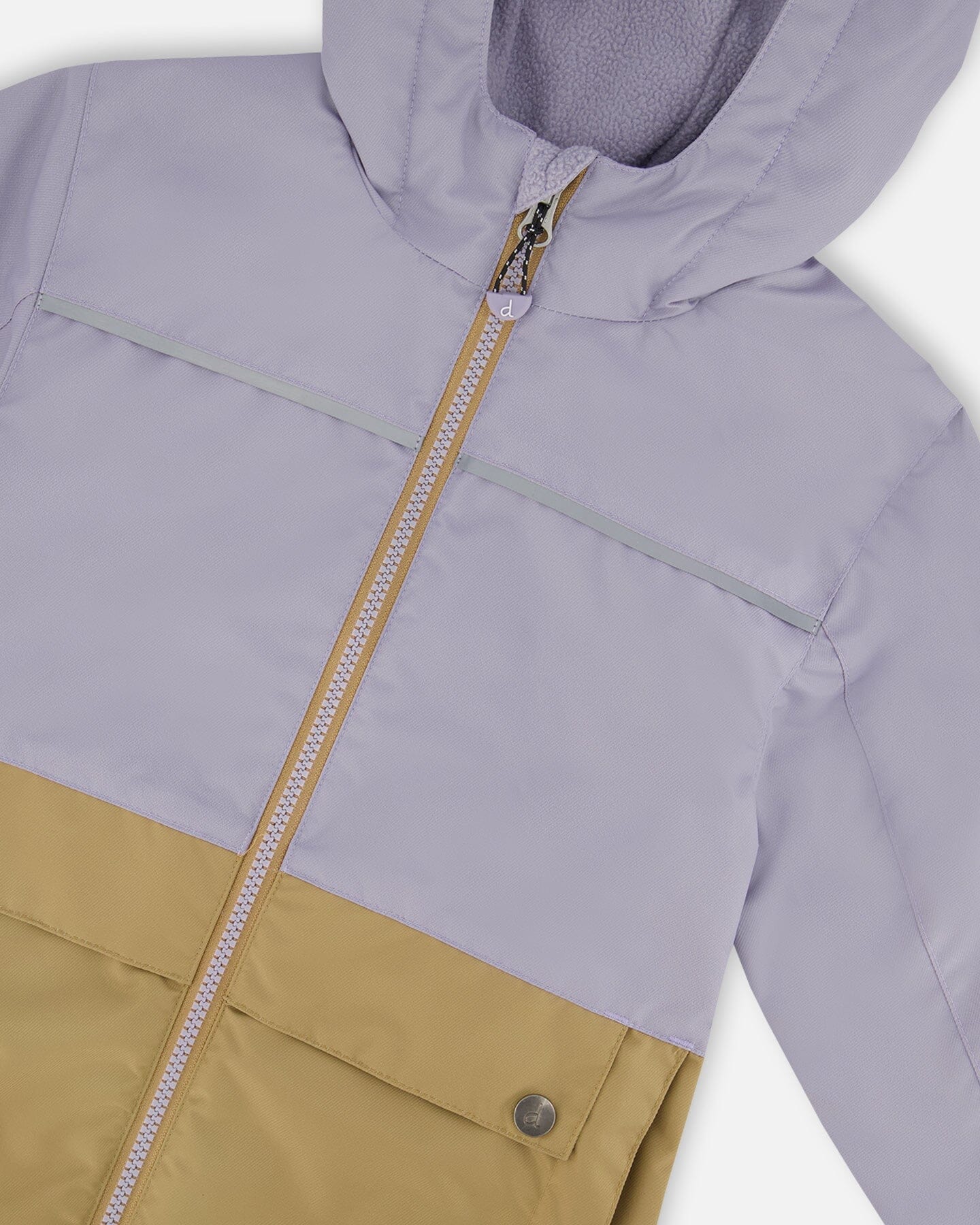 Colorblock Mid-Season Jacket Lilac And Taupe - G30W46_571