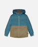 Colorblock Mid-Season Jacket Neutral Blue And Taupe - G30W46_907