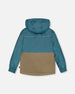 Colorblock Mid-Season Jacket Neutral Blue And Taupe - G30W46_907