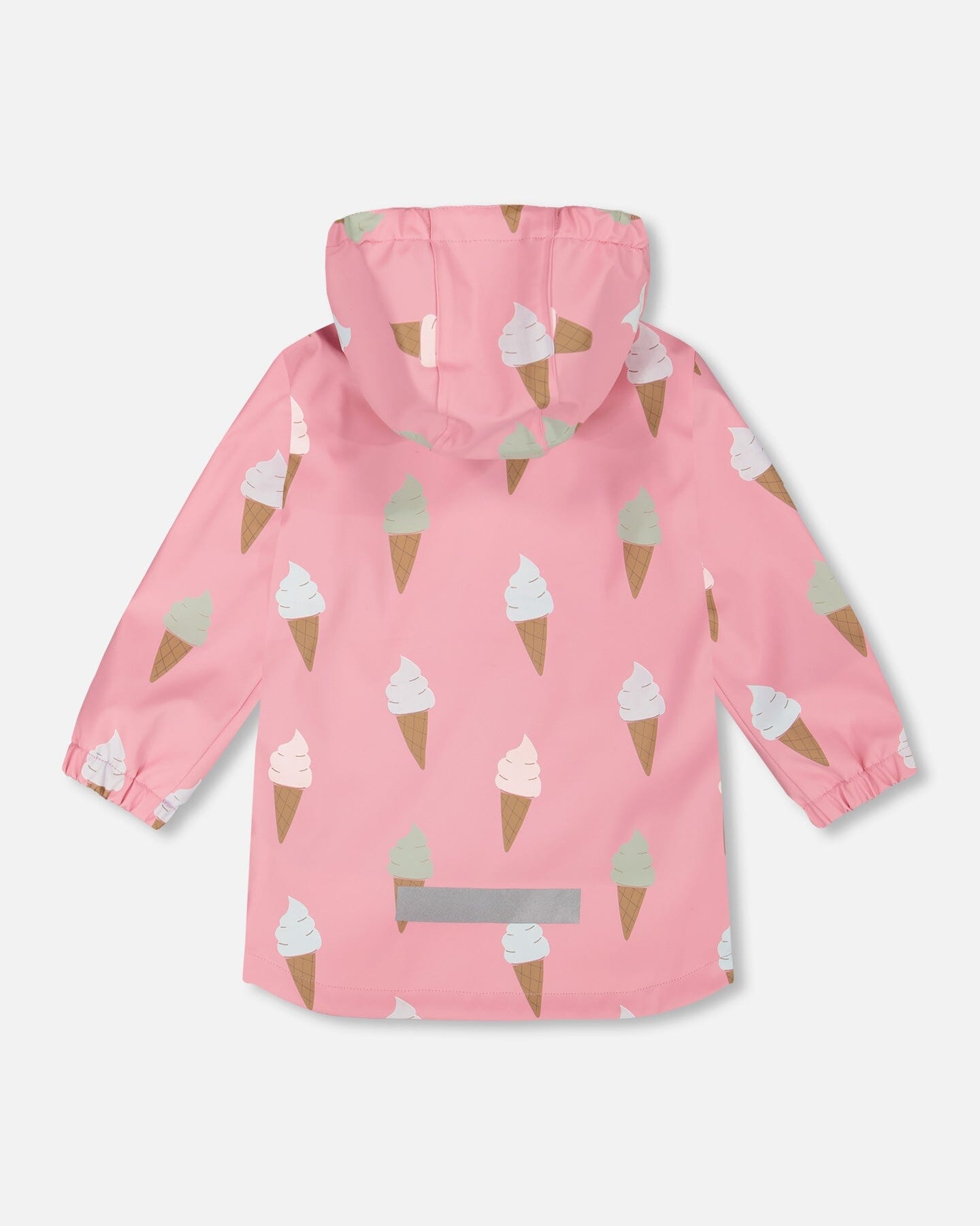 Pink Raincoat With Cones That Change Color Upon Contact With Water - G30W49_062