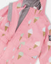 Pink Raincoat With Cones That Change Color Upon Contact With Water - G30W49_062