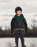 Sherpa Mid-Season Colorblock Jacket Black, Forest Green, And Olive - G30W60_394