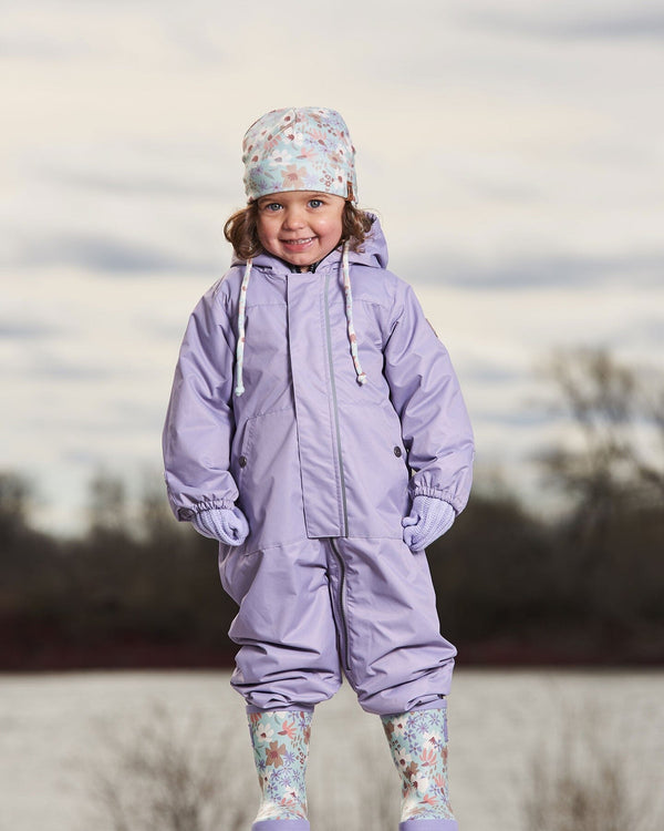 Baby Mid-Season One-Piece Outerwear Lilac With Printed Hat - G30W65_571