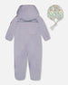 Baby Mid-Season One-Piece Outerwear Lilac With Printed Hat - G30W65_571