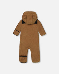 Baby One-Piece Sherpa Mid-Season Outerwear Tan And Black - G30W67_907