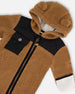 Baby One-Piece Sherpa Mid-Season Outerwear Tan And Black - G30W67_907