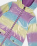 Printed Rain Coat With Hat Mauve Blue And Yellow Glitter Gradient - G30W98_025