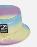 Printed Rain Coat With Hat Mauve Blue And Yellow Glitter Gradient - G30W98_025