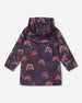 Printed Rain Coat With Hat Rainbow On Shiny Background Outerwear Deux par Deux 