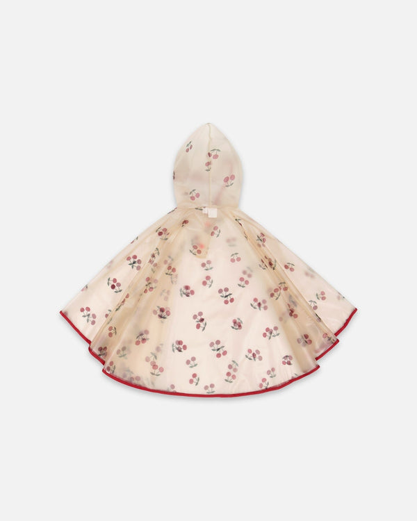 Red Cherry Printed Rain Cape - G30W99_086