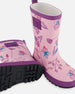 Printed Rain Boots Lilac And Multicolored Butterfly - G30WB10_005