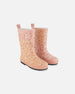 Printed Rain Boots Small White Flowers On Pale Pink - G30WB10_006