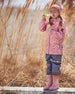 Printed Rain Boots Small White Flowers On Pale Pink - G30WB10_006