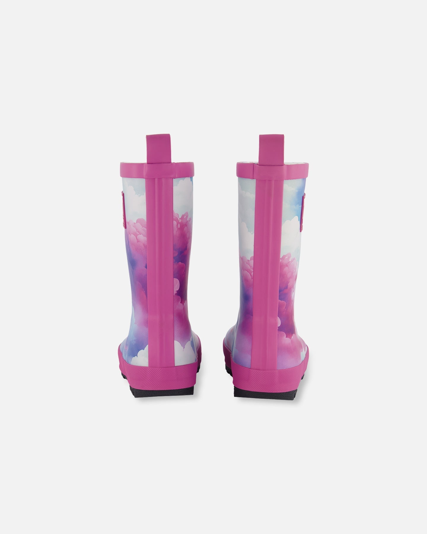 Printed Rain Boots Multicolored And Vibrant Pink Background - G30WB10_009