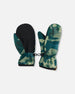 Printed Mid-Season Mittens Forest Green With Black Pines - G30WM201_020