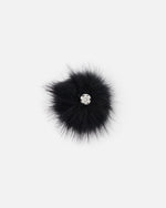 Black Fake Fur Pompom For Hat Outdoor Accessories Deux par Deux 