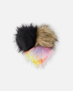 Black Fake Fur Pompom For Hat Outdoor Accessories Deux par Deux 