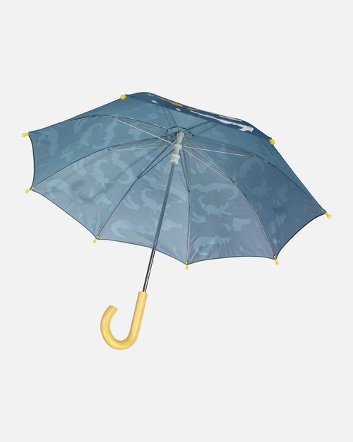 Blue Umbrella With Crocodiles That Change Color Upon Contact With Water - G30WPR_063