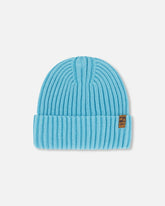 Cuffed Knit Hat Light Blue