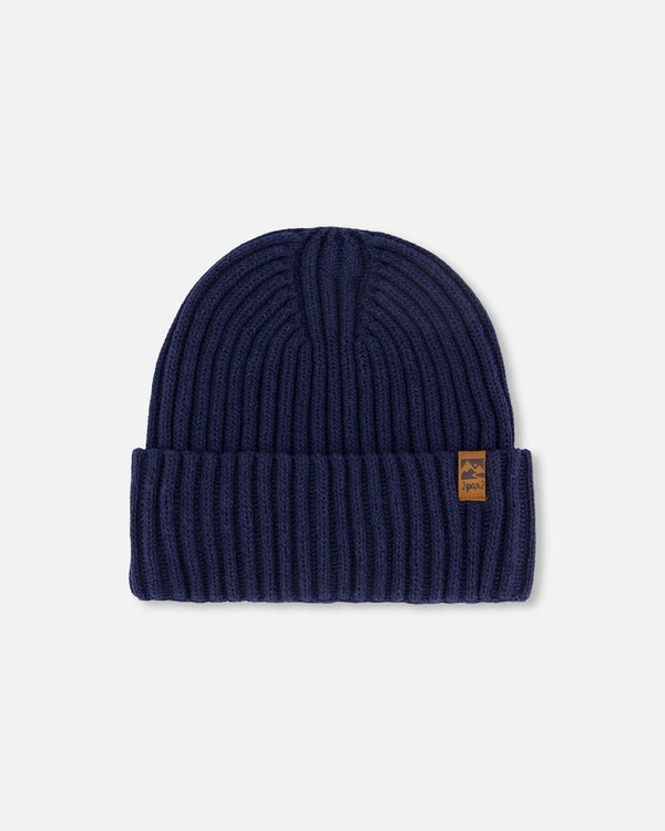 Cuffed Knit Hat Navy Blue - G30WT24_479