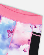 Printed Athletic Leggings Pink, Blue And Butterflies - G30XG60_009