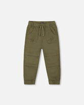 Stretch Twill Jogger Pant Dark Olive Green