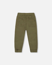 Stretch Twill Jogger Pant Dark Olive Green - G30YB21_366