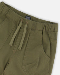 Stretch Twill Jogger Pant Dark Olive Green - G30YB21_366