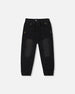 French Terry Denim Jogger Pant Black Jeans - G30YB22_124