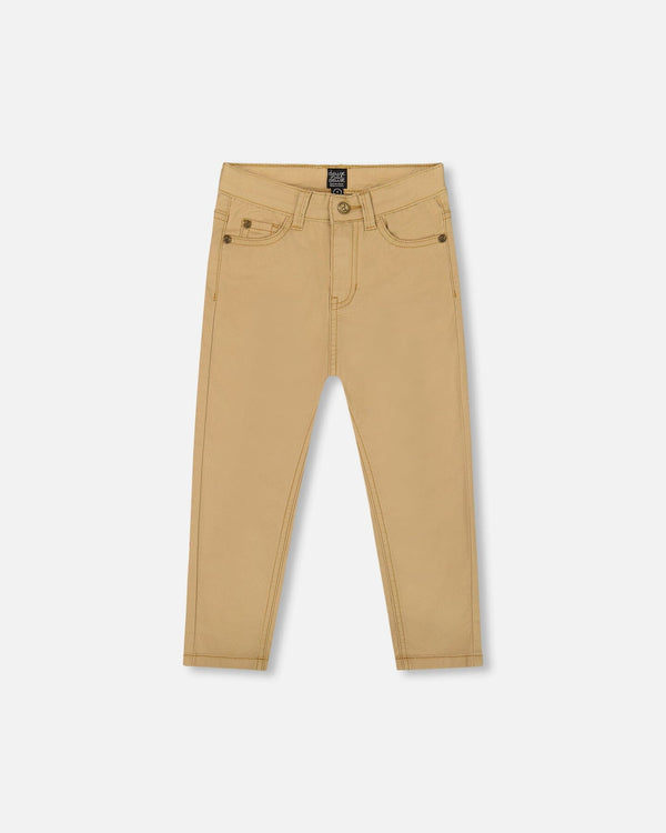 Stretch Twill Pants Light Golden Beige - G30YB24_181