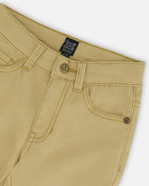 Stretch Twill Pants Light Golden Beige - G30YB24_181