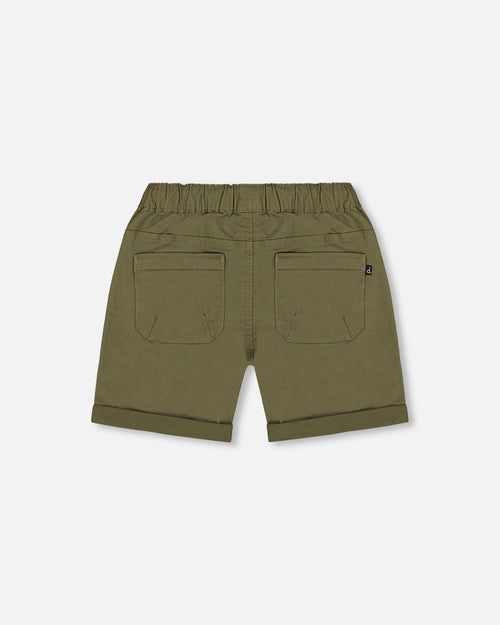 Stretch Twill Short Dark Olive Green - G30YB27_366