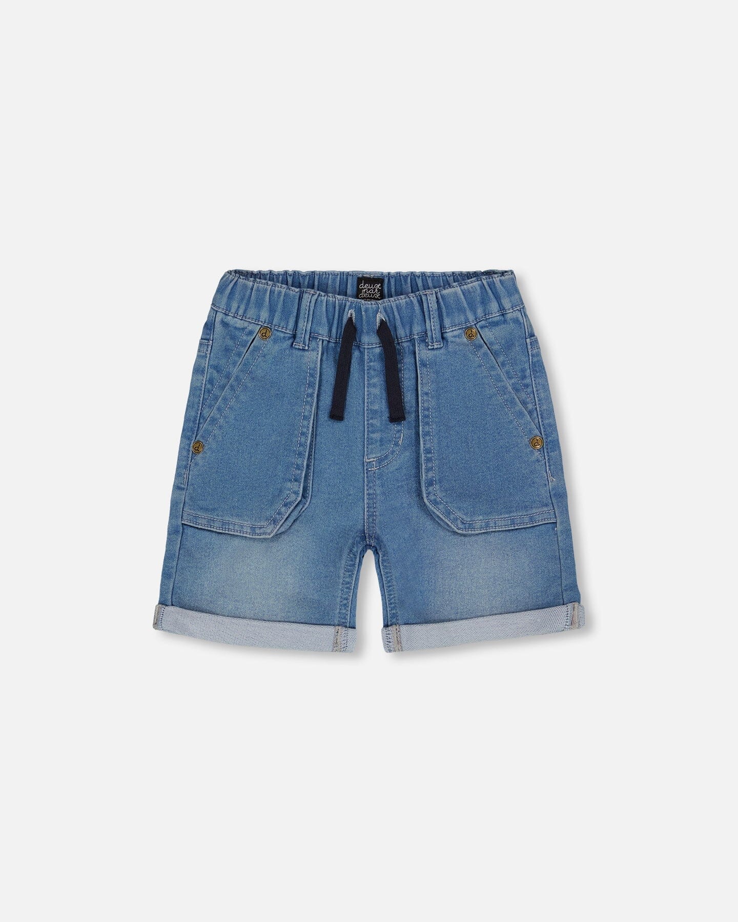 French Terry Denim Short Denim Blue - G30YB28_125