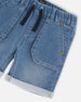 French Terry Denim Short Denim Blue - G30YB28_125