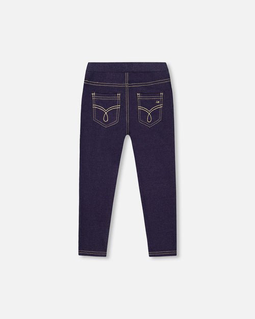 Jeggings Dark Denim Blue Leggings Deux par Deux 