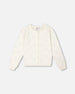 Pointelle Knit Cardigan Sweater White - G30YGT32_101