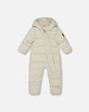 One-Piece Baby Cloud Compressible Snowsuit Designed For Car Seat Off-White Snowsuits Deux par Deux 