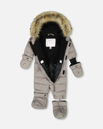 One-Piece Baby Original Puffy Snowsuit Gray - H10B702_149