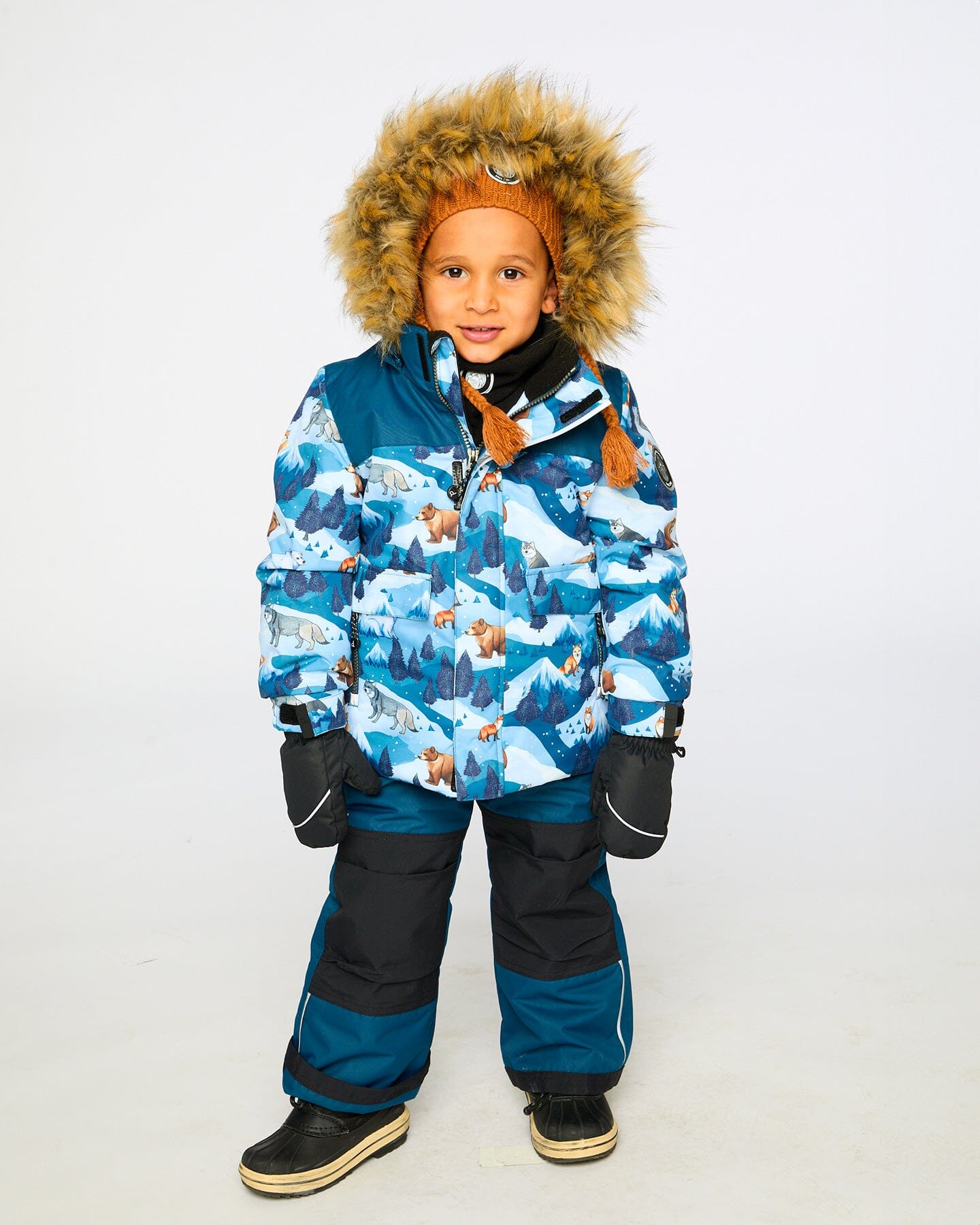 Two-Piece Discover Snowsuit Dark Teal - Deux par Deux