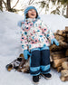 Two-Piece Discover Snowsuit With Printed Jacket Light Blue Snowsuits Deux par Deux 